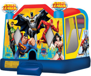 Justice League combo inflatable bounce rental in Centreville Maryland